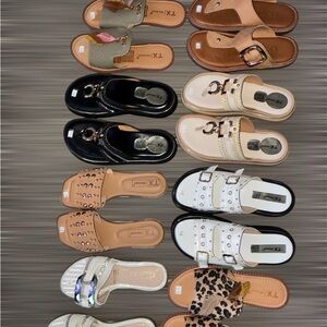 Women Sandals - Black, Cream, Tan